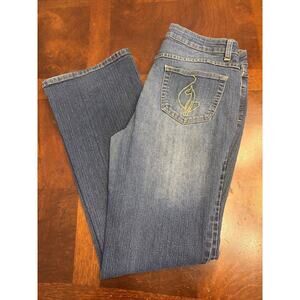Iconic Baby Phat Y2K Flare Jeans Size 13 Dark Wash Vintage 30” Inseam